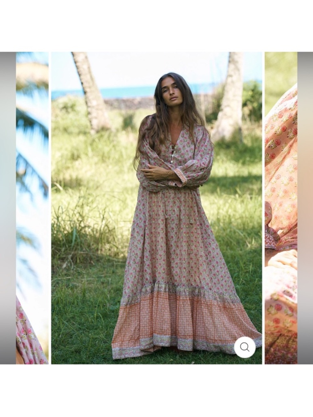 Daughters of India BHOOMI-SUNSET color Tiered Maxi Dress